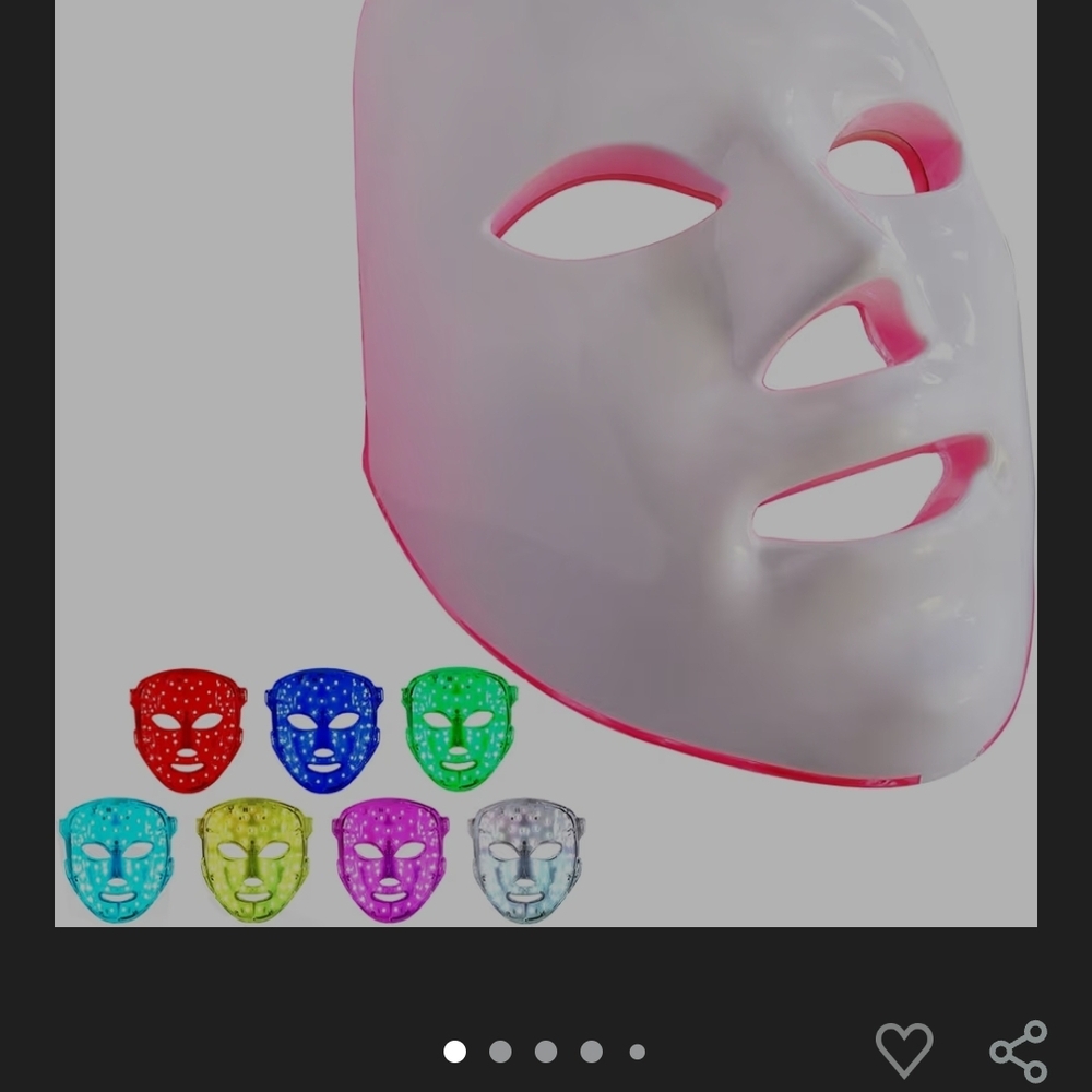 Amazon LED Facial Mask for Women — White with Pink Accent